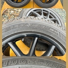 アルミホイールタイヤ付きブリザック 255/50R19 ブラックホイール 4本 