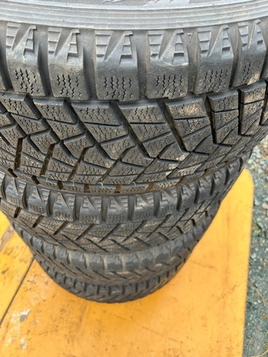 アルミホイールタイヤ付きブリザック 255/50R19 ブラックホイール 4本