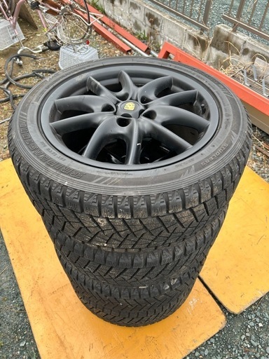 アルミホイールタイヤ付きブリザック 255/50R19 ブラックホイール 4本