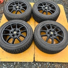 アルミホイールタイヤ付きブリザック 255/50R19 ブラックホイール 4本 