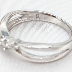【VENDOME AOYAMA】K18 ホワイトゴールド ダイヤ入リング 7号☆Ａ品☆質屋 ユニオン本通店 ヴァンドーム青山の画像