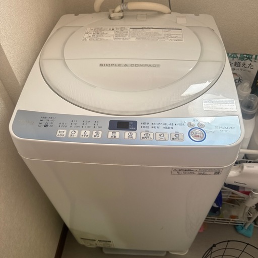 SHARP 洗濯機　7kg ES-T711-W 2019年製