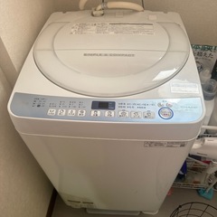 SHARP 洗濯機　7kg ES-T711-W 2019年製