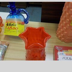 ID195208　琉球ガラス花びん　赤の画像
