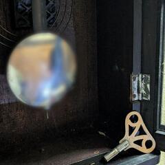 【4/6まで】古時計　地球羽印　メーカー不明　昭和レトロ　振り子時計　アンティークの画像