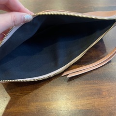 ビニールポーチ　ピンク　エンボス加工　スリッパ入れにオススメの画像