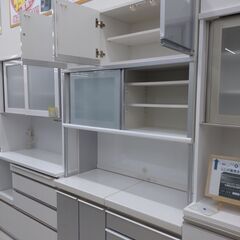 ★ジモティを見たで5％OFF★松田家具🐱2面レンジボード🐱ホワイト🐱ソフトクローズ🐱No.1857の画像