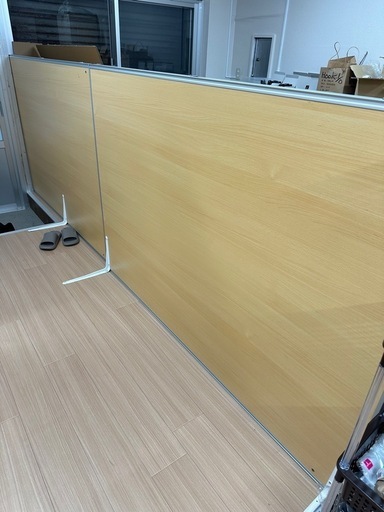 パーテーション自作足付き