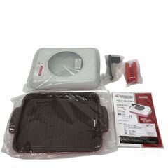 25R091 ジ2 未使用品 IRIS OHYAMA アイリスオーヤマ ヘルシーロースター CHR-2721 IH対応 レッドの画像