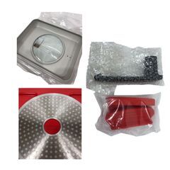 25R091 ジ2 未使用品 IRIS OHYAMA アイリスオーヤマ ヘルシーロースター CHR-2721 IH対応 レッドの画像