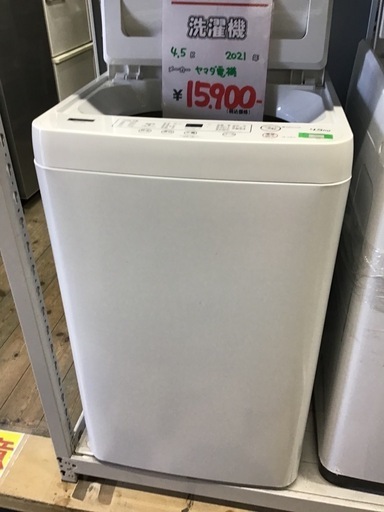 ●販売終了●ヤマダ電機⒋5k 全自動　 洗濯機　2021年製　中古品