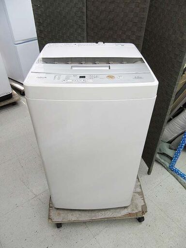 【恵庭】AQUA(アクア)全自動洗濯機 2018年製 4.5kg AQW-S45G 中古品 paypay支払いOK!