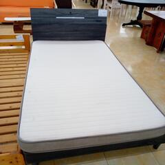 ★ジモティ割あり★ 株式会社丸一家具 ベッド グレー×木目 H2...