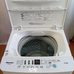 Hisense 洗濯機 4.5kg 中古品の画像