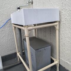 屋外流し台+設置台+排水パイプ