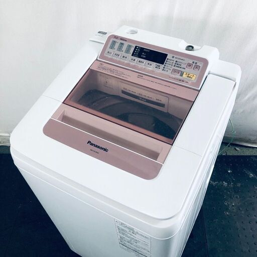 ID:sg219074 パナソニック Panasonic 洗濯機 一人暮らし 大きめ 中古 2016年製 全自動洗濯機 7.0kg ピンク 送風 乾燥機能付き NA-FA70H2-P  【リユース品：状態B】【送料無料】【設置費用無料】