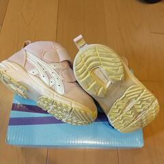 ASICS キッズシューズ 13.5cm ハイカット ピンクの画像