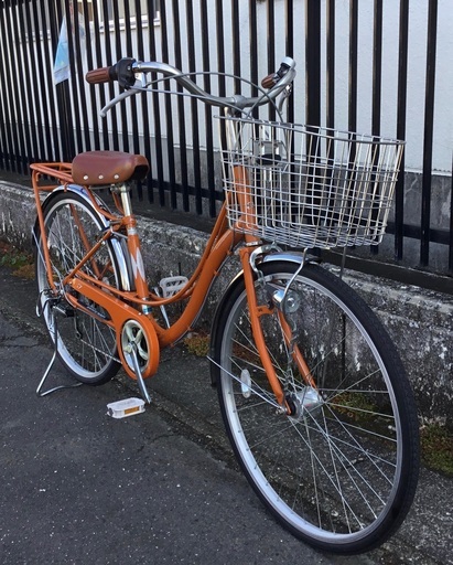 整備済＞シティサイクル・26インチ自転車・外装6段変速・LEDオート