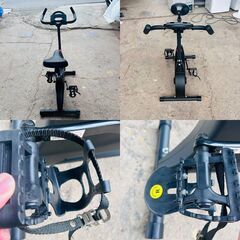 【❗️✨お手軽トレーニング✨❗️】エアロバイク SPIN BIKE 💫本格トレーニングに最適！静音設計室内フィットネスバイク💫動作品の画像