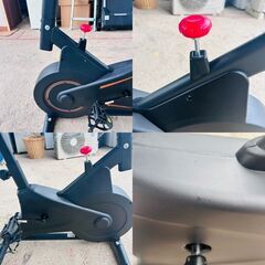 【❗️✨お手軽トレーニング✨❗️】エアロバイク SPIN BIKE 💫本格トレーニングに最適！静音設計室内フィットネスバイク💫動作品の画像