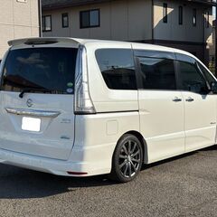H27年式　セレナ　ハイウェイスターVエアロモードセーフティⅡハイブリッド　ガラスルーフ！の画像