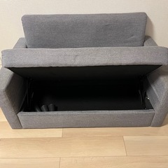 【無料】座面収納付きソファ　2人がけの画像