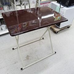 【恵庭】☆中古品☆不二貿易 折りたたみテーブル 幅75×奥51×...