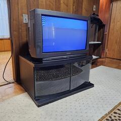 ブラウン管テレビ　テレビ台付き