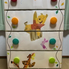 くまのプーさん5段チェスト＋3段ラック