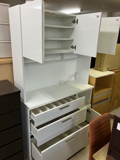 ☆値下げ☆A2503-597 キッチンボード 上下2分割 固定ネジ有り キズ汚れ有り