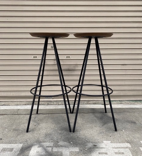 A374◆ADAL ハイスツール 2脚セット「北欧 モダン 無垢材」 A374◇ADAL ハイスツール カウンターチェア 2脚セット「北欧 モダン 無垢