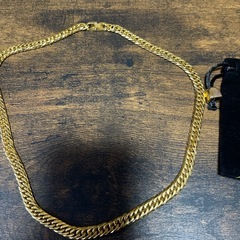喜平ダブルチェーンネックレス　6面カット50cm7mm　ゴールド／24Kコートの画像