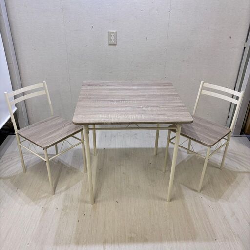 22772  2人掛けダイニングテーブル3点セット　椅子2脚 アイリスプラザ   ◆大阪市内・東大阪市他 6,000円以上ご購入で無料配達いたします！◆ ※高槻・枚方方面◆西宮・尼崎方面◆生駒方面　それぞれ条件付き無料配送あり！