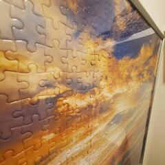 完成パズル ウユニ塩湖 額縁付き 絵画 写真の画像