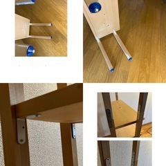 DIYハンドメイド天然木スタンドデスクの画像