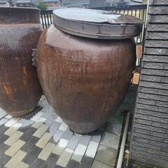 大型１２５センチ 水瓶 かめ ツボ 陶器 壺 岡山県の画像