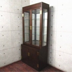 定価77万円‼️■domani/ドマーニ/最高級■Morganton/モーガントン■飾り棚/食器棚/照明付きの画像