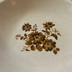 昭和レトロ　花柄深皿２枚セットの画像