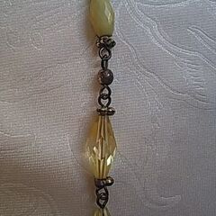 【終了・有難うございました‼】中古 イエロー系 アンティーク調ビーズネックレス 早い者勝ちです✨✨の画像