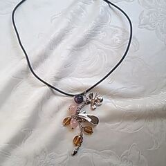 【終了・有難うございました‼】中古 ピンク＆イエロー＆紫系 パワーストーンペンダント 早い者勝ちです✨✨の画像