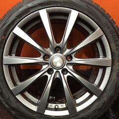 タイヤ走行短め【YK iG70 235/45R18】スタッドレス【GRASS 18インチ 7.5J5HPCD114.3+38】23年製 カムリ マークX レクサスIS/ES等　(VTP126)の画像