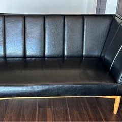 【正規リペア済】unico ダイニングソファ ＆ 片アームソファ 2脚の画像