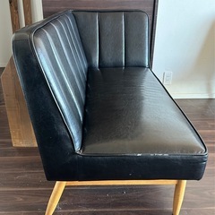 【正規リペア済】unico ダイニングソファ ＆ 片アームソファ 2脚の画像