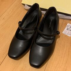 22.5cm／3E／黒パンプス／靴／fuwaraku／フワラク／...