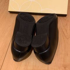 23.0cm／5E／黒パンプス／靴／fuwaraku／フワラク／定価4950円の画像
