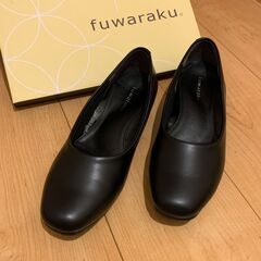 23.0cm／5E／黒パンプス／靴／fuwaraku／フワラク／...