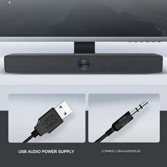 【新品】ホームスピーカーTVラップトップPCスマートフォン用USB有線コンピュータースピーカーホームシアターの画像