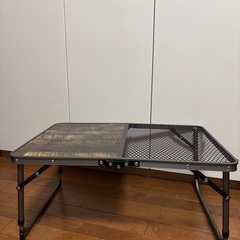 クイックキャンプ 折りたたみハーフメッシュテーブル 