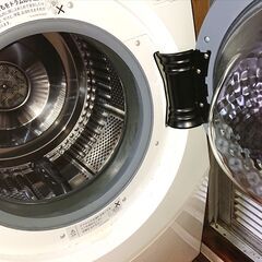 🔴山口市、2023年製❗ドラム式洗濯機10kg￥149800⇒￥68000●シャープES-H10G-WR右開き●実用作動美品●保証付きの画像