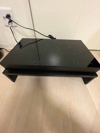 エスケイジャパン　２口ＩＨ調理器　SKJ-YA142H&スタンドSET